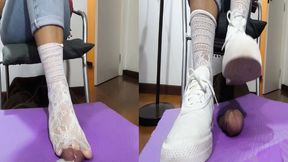The Perfect Study Session with a Cock Underneath | White Sneakers & Special White Socks