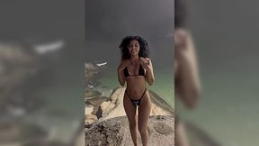 18yo Slim Latina Babe Pounds Tight Pussy Hard On Ipanema Beach