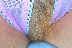 Grannys Big Boobs in Sexy Peephole Bra - Mature Amateur BBW Slut Homemade