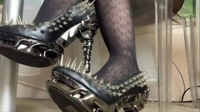 Black Spiked High Heels you need to lust after