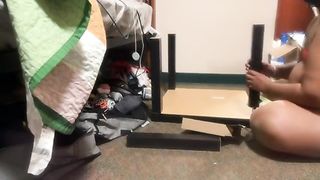 School ladyboy builds table