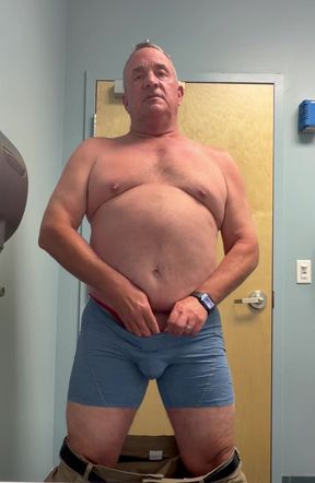 Stripping in Office Restroom