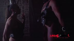 Dominatrix Marta La Croft rides masked man'_s throbbing dick in taboo cave GP409