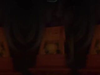 Crossdressing in front of mirror