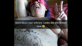 Cheating hotwife become a dirty pregnant cumslut after that slut training - Cuckold Captions - Milky Mari