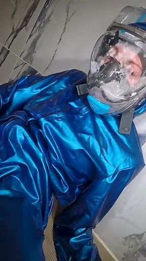 Latex Lagoon: the Double-suit Secret with Full Face Snorkel Mask