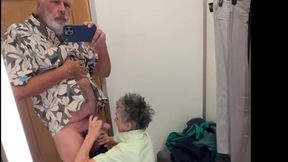 Blow Job in a Department Store Fitting Room