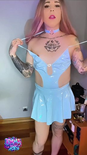 Wonderful trans girl Emma Ink masturbates