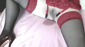 Mature wife gets a strong orgasm while her husband uses a toy on her moist