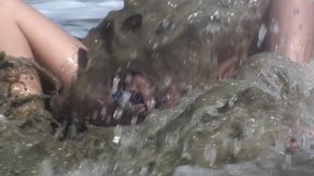 Teeny Squirts Into the Sea