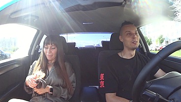 FAKE TAXI WITH A GIRL FROM EXCORT