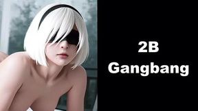 2b - Anal Rough Hardcore Gangbang Group Sex Orgy