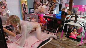 Sissy Bimbo`s Fem-Filled Chastity Fucking: Mind-Blowing SissyGasm!