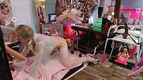 Sissy Bimbo`s Fem-Filled Chastity Fucking: Mind-Blowing SissyGasm!