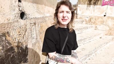 German user tows tourist from the beach and fucks her