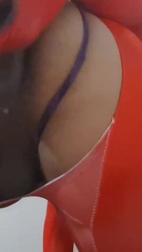 Big Oily Ass Trans Asuka riding Big Black Monster Cock until Anal Gape and Cumfarting Creampie   Clip 2