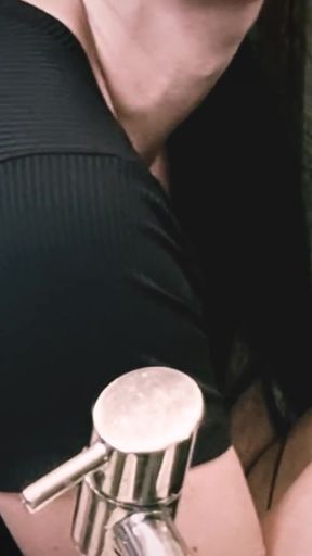 Thrilling moment from &quot;Naughty wife grabs gym staff in the bathroom and walks out with a messy face&quot;