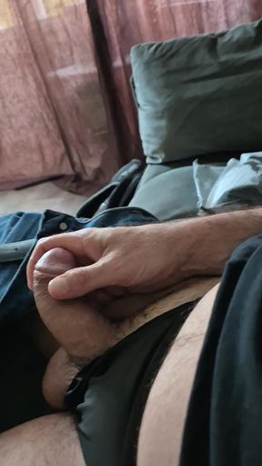 Stroking my cock