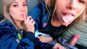 Horny Bus Partner Devours My Pick and Milk in Risky Public Trailer