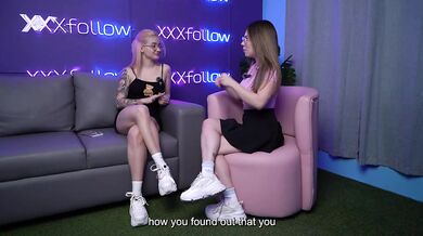 Emma Fiore & Dani Ortiz show you how to masturbate between hot kisses and big tits XXXFollow