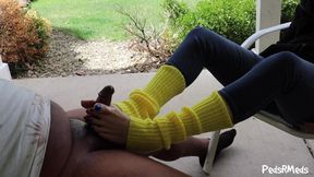 Lindsay Hawthorne Leg Warmer Patio Footjob