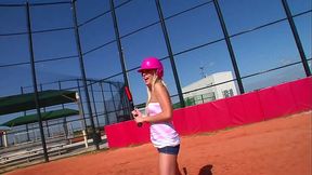 Blond bitch get lession in baseball and more