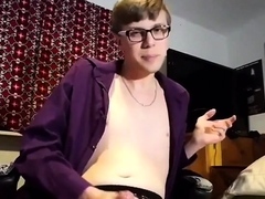 Twink sissy femboy cum