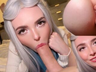This astounding, hot waifu ordered food, but this babe suck the delivery chap and let him screw her cunt