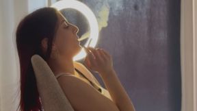LOVE SUCKING HIS CIGARETTE COMFORTABLY