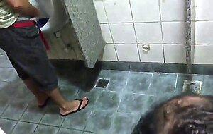 cruising...Men's room of the street  corner pt1