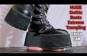 Demonia Boots Stomp out your Cum: **** Ballbusting Bootjob under my HUGE Platform Boots **CRUSH CAM version**