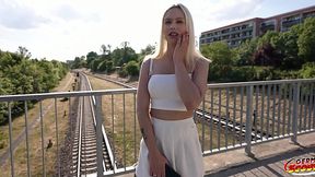 German Scout Fucks Blonde Bitch Vivian Lola in the Ass for the First Time at Casting