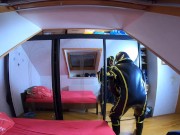 How to put on Cyborg Inflationsuit with Demask Mask over the head
