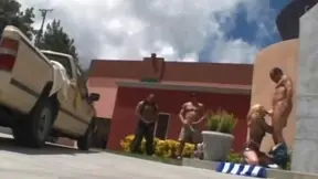 Outdoor Gangbang Brings Sultry Teen to Explosive Orgasm Heights