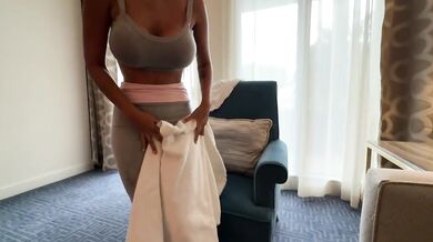 Rainy Day in Luxury Hotel When a Brunette Stranger Walks In