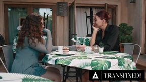 Tgirl Waitress Emma Rose Facefucks Bestie Leana Raw Creampie Destroy