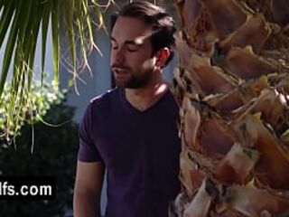 Breasty blond stepmom banged after her workout