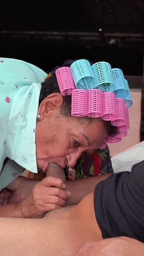 72 Year Old BBW Granny First Monster Cock