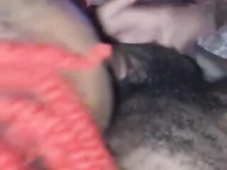 BLACK TEEN SLAPS GORILLA PUNCHER'S LARGE EBONY BALLS AS THAT BABE SUCKS AND NEARLY BUST HIS NUT!!!