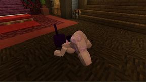 minecraft figura - trying out some new models like this sexy woman with bunny ears