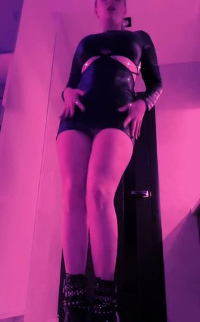 The Mood: to Walk with These Sexy Long Legs Over Your Body and Trample on Your Male Ego with These Huge Heels!