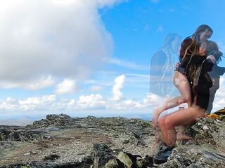 Sex on a mountain top in Norway