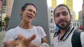 Straight from Rio de Janeiro, the big-dicked trans girl from Bahia came to give me her little ass.