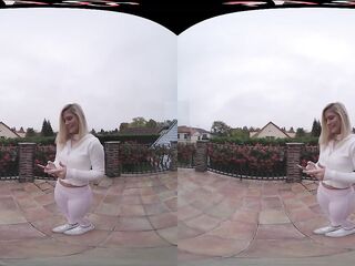 FuckPassVR - Slutty blond Candee Licious implores for her constricted arsehole stretched around shlong