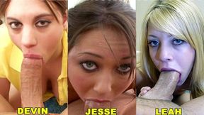 teen deepthroaters volume 24 - 3 amazing 18 & 19 yo deepthroat blowjobs - featuring devin rae, jesse jorden, leah luv