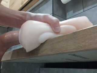 Sloppy screwing and Creampie my silicone oozing juicy twat stroker - SiliconeLust