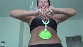 I suck my belly button with a small plunger c