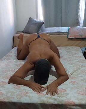 Ladysilva in Bikini on Bed Very Sexy