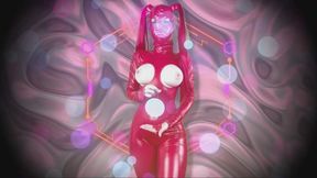 Goon for my red shiny PVC covered body - GOONER, GOONING, GIMP, ASMR , MASK