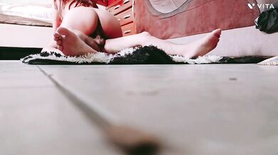 Latina College Babe Throat Fucked Hard Double Blowjob Creampie